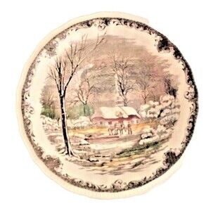Kensington Ironstone Shakespeare Sonnets England Anne Hathaways Cottage 8" Plate
